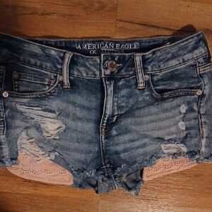 American Eagle Outfitters Women's Blue Denim Shorts